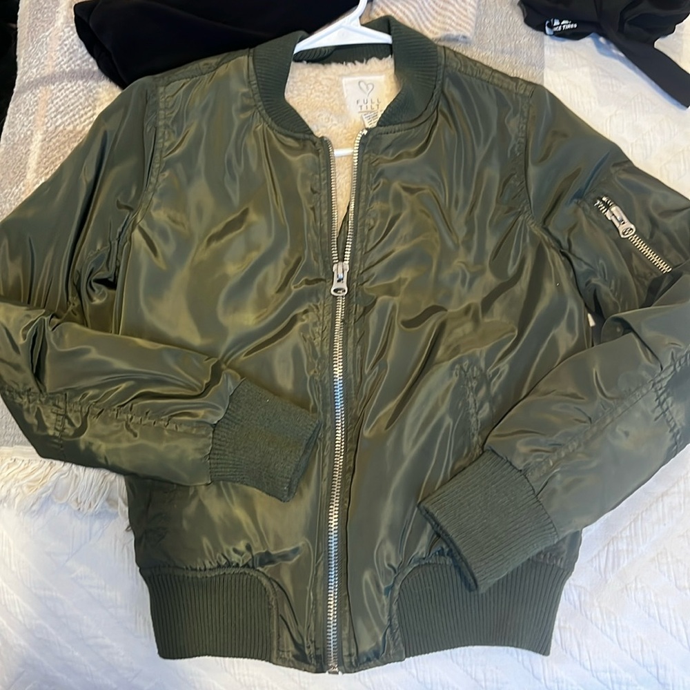 Green bomber jacket